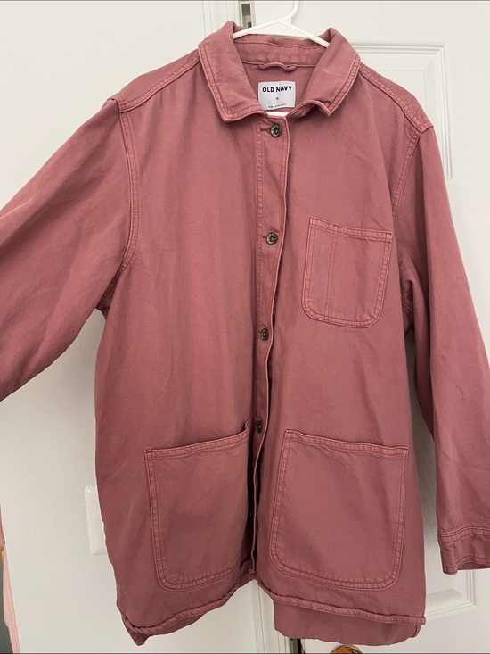 Old Navy Jackets & Blazers - Old Navy Pink Button up Utility Jean Jacket